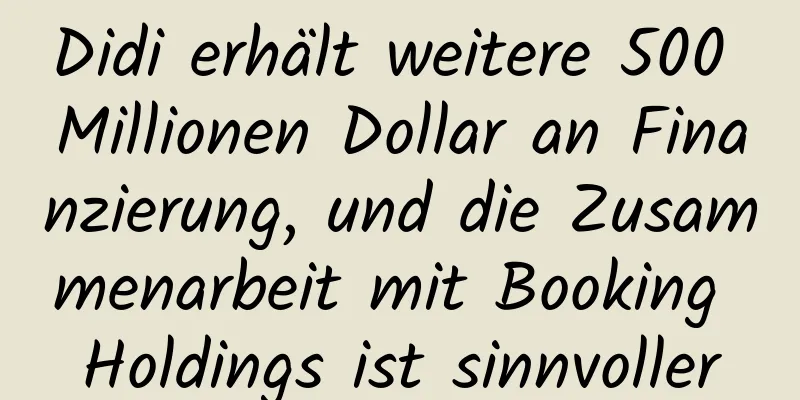 Didi erhält weitere 500 Millionen Dollar an Finanzierung, und die Zusammenarbeit mit Booking Holdings ist sinnvoller