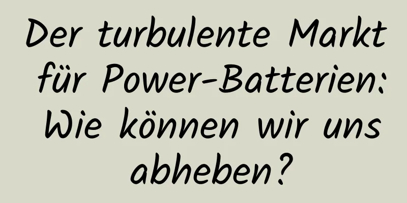 Der turbulente Markt für Power-Batterien: Wie können wir uns abheben?