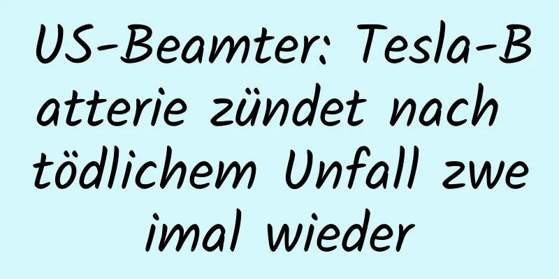 US-Beamter: Tesla-Batterie zündet nach tödlichem Unfall zweimal wieder