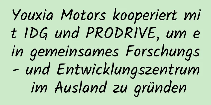 Youxia Motors kooperiert mit IDG und PRODRIVE, um ein gemeinsames Forschungs- und Entwicklungszentrum im Ausland zu gründen