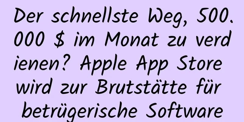 Der schnellste Weg, 500.000 $ im Monat zu verdienen? Apple App Store wird zur Brutstätte für betrügerische Software