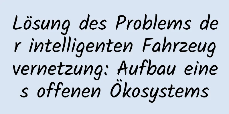 Lösung des Problems der intelligenten Fahrzeugvernetzung: Aufbau eines offenen Ökosystems