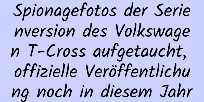 Spionagefotos der Serienversion des Volkswagen T-Cross aufgetaucht, offizielle Veröffentlichung noch in diesem Jahr