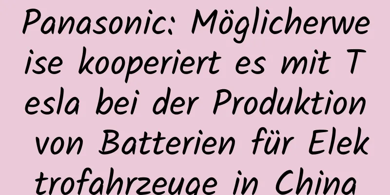 Panasonic: Möglicherweise kooperiert es mit Tesla bei der Produktion von Batterien für Elektrofahrzeuge in China