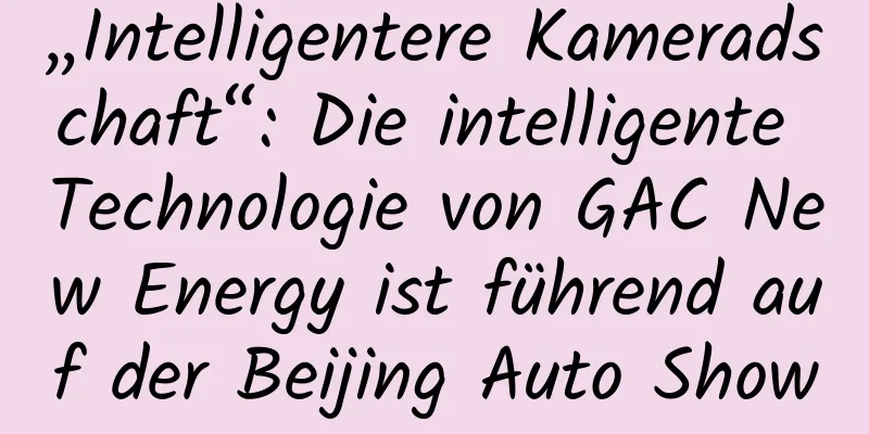 „Intelligentere Kameradschaft“: Die intelligente Technologie von GAC New Energy ist führend auf der Beijing Auto Show