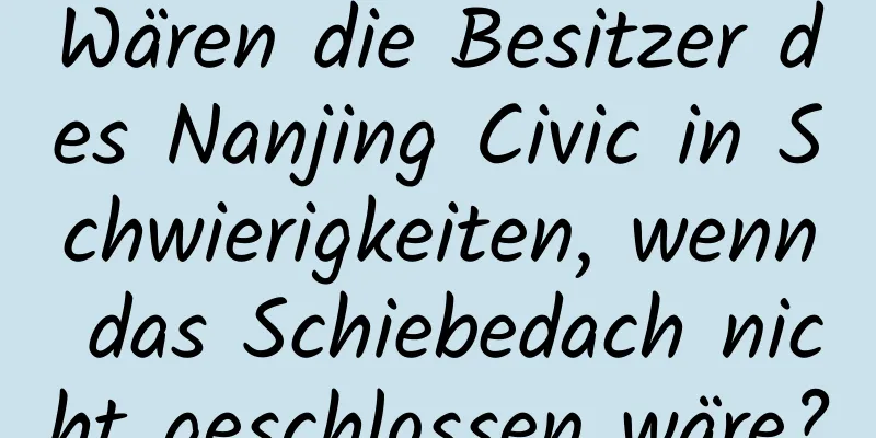 Wären die Besitzer des Nanjing Civic in Schwierigkeiten, wenn das Schiebedach nicht geschlossen wäre?
