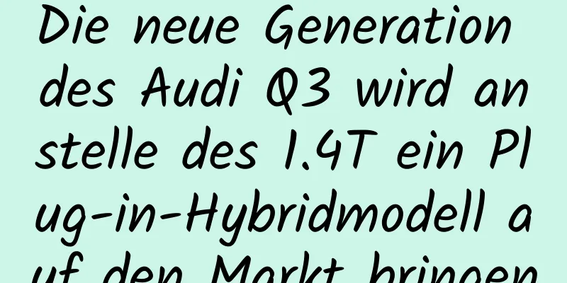 Die neue Generation des Audi Q3 wird anstelle des 1.4T ein Plug-in-Hybridmodell auf den Markt bringen