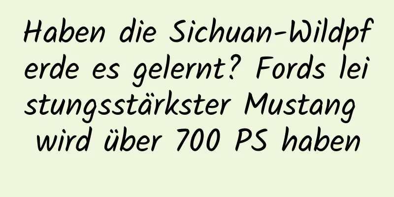 Haben die Sichuan-Wildpferde es gelernt? Fords leistungsstärkster Mustang wird über 700 PS haben