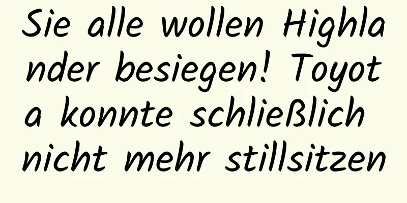 Sie alle wollen Highlander besiegen! Toyota konnte schließlich nicht mehr stillsitzen