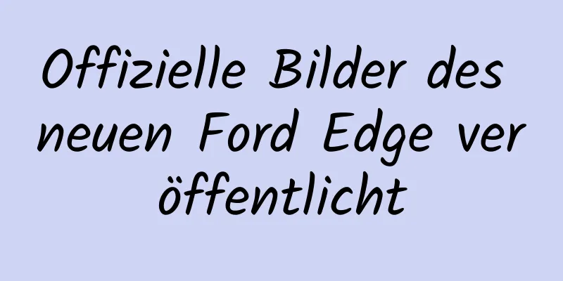 Offizielle Bilder des neuen Ford Edge veröffentlicht