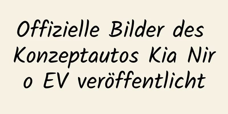 Offizielle Bilder des Konzeptautos Kia Niro EV veröffentlicht