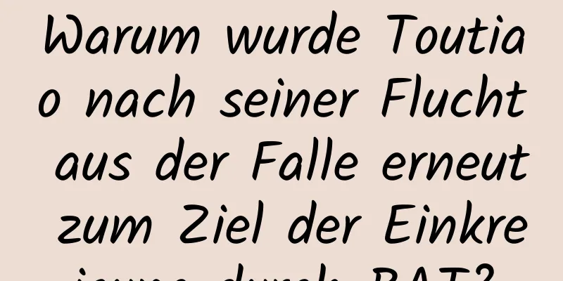 Warum wurde Toutiao nach seiner Flucht aus der Falle erneut zum Ziel der Einkreisung durch BAT?