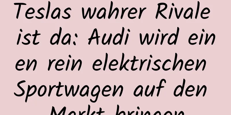Teslas wahrer Rivale ist da: Audi wird einen rein elektrischen Sportwagen auf den Markt bringen