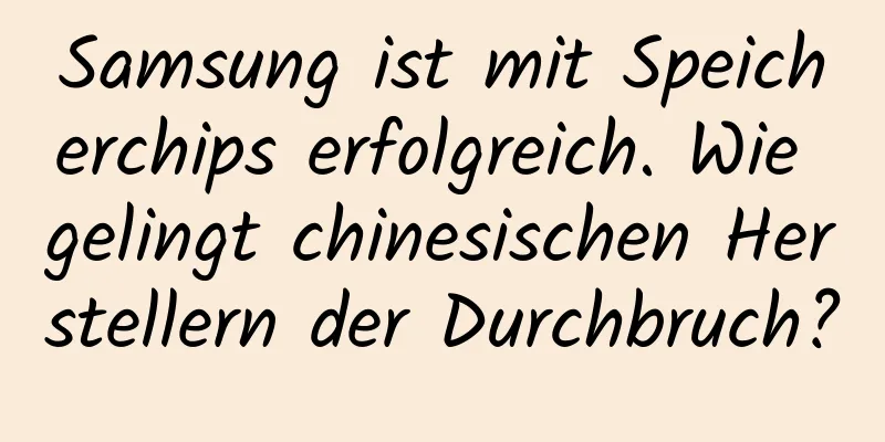 Samsung ist mit Speicherchips erfolgreich. Wie gelingt chinesischen Herstellern der Durchbruch?