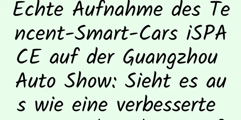 Echte Aufnahme des Tencent-Smart-Cars iSPACE auf der Guangzhou Auto Show: Sieht es aus wie eine verbesserte Version des Chery QQ?