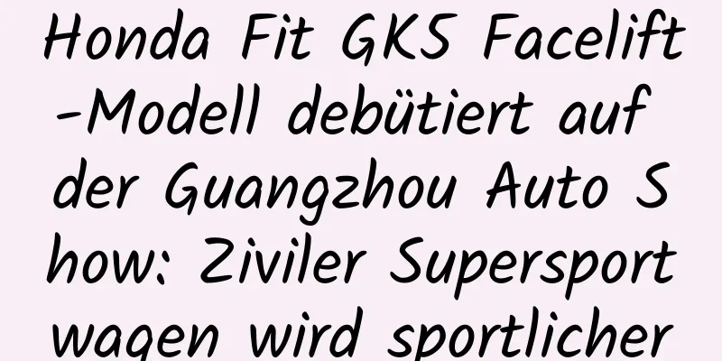 Honda Fit GK5 Facelift-Modell debütiert auf der Guangzhou Auto Show: Ziviler Supersportwagen wird sportlicher