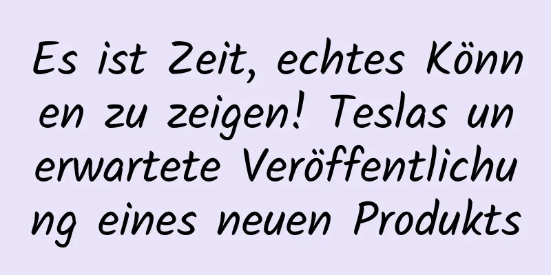 Es ist Zeit, echtes Können zu zeigen! Teslas unerwartete Veröffentlichung eines neuen Produkts