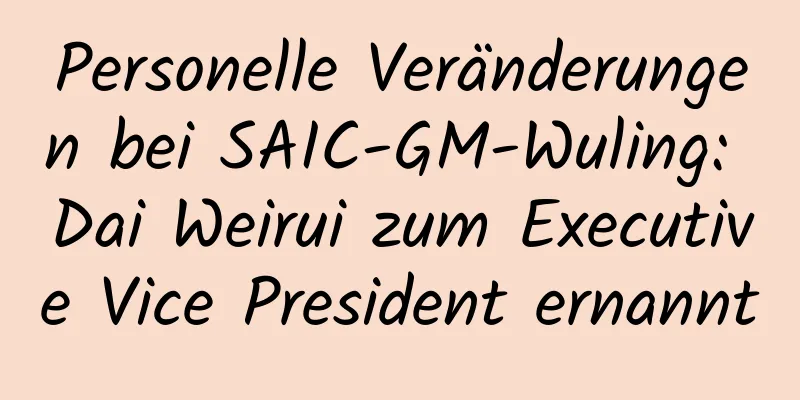 Personelle Veränderungen bei SAIC-GM-Wuling: Dai Weirui zum Executive Vice President ernannt