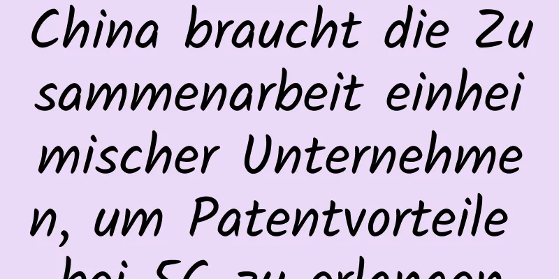 China braucht die Zusammenarbeit einheimischer Unternehmen, um Patentvorteile bei 5G zu erlangen