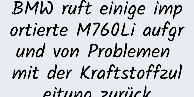 BMW ruft einige importierte M760Li aufgrund von Problemen mit der Kraftstoffzuleitung zurück