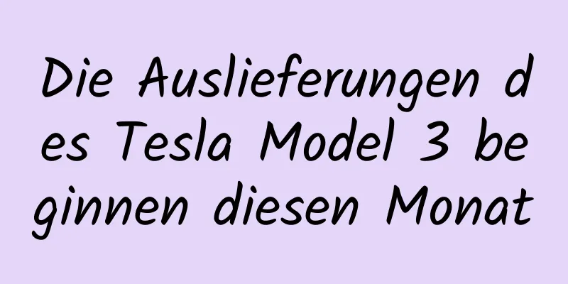 Die Auslieferungen des Tesla Model 3 beginnen diesen Monat