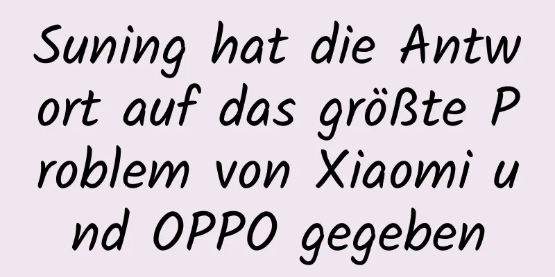 Suning hat die Antwort auf das größte Problem von Xiaomi und OPPO gegeben