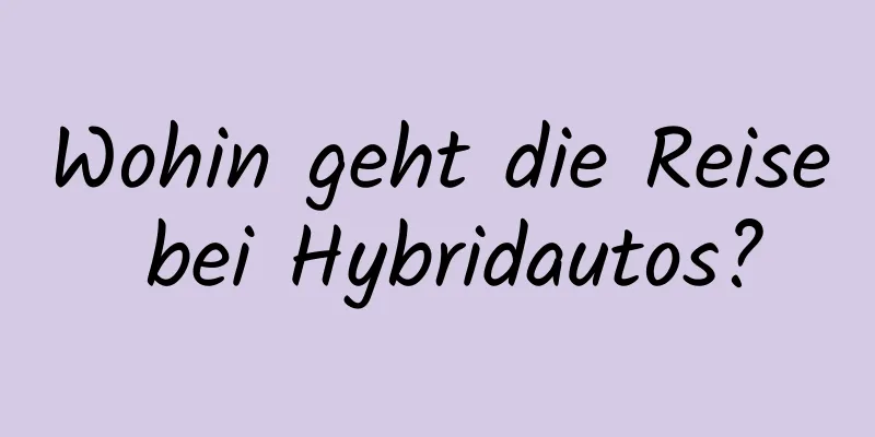 Wohin geht die Reise bei Hybridautos?