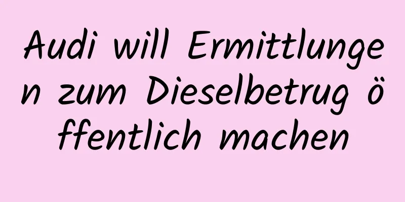 Audi will Ermittlungen zum Dieselbetrug öffentlich machen