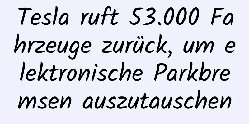 Tesla ruft 53.000 Fahrzeuge zurück, um elektronische Parkbremsen auszutauschen