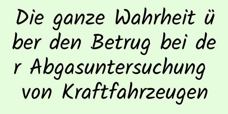 Die ganze Wahrheit über den Betrug bei der Abgasuntersuchung von Kraftfahrzeugen