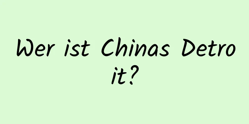Wer ist Chinas Detroit?