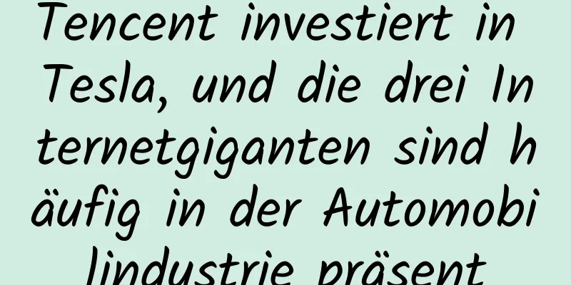 Tencent investiert in Tesla, und die drei Internetgiganten sind häufig in der Automobilindustrie präsent