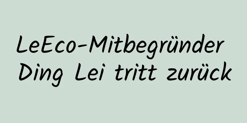 LeEco-Mitbegründer Ding Lei tritt zurück