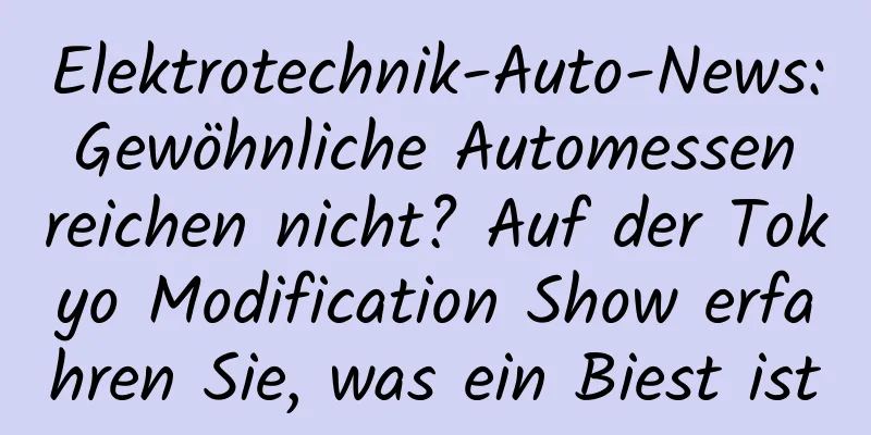 Elektrotechnik-Auto-News: Gewöhnliche Automessen reichen nicht? Auf der Tokyo Modification Show erfahren Sie, was ein Biest ist