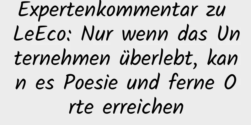 Expertenkommentar zu LeEco: Nur wenn das Unternehmen überlebt, kann es Poesie und ferne Orte erreichen