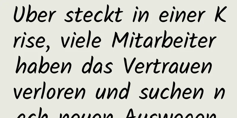 Uber steckt in einer Krise, viele Mitarbeiter haben das Vertrauen verloren und suchen nach neuen Auswegen.