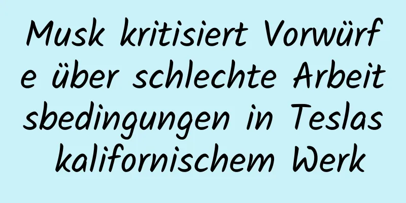 Musk kritisiert Vorwürfe über schlechte Arbeitsbedingungen in Teslas kalifornischem Werk