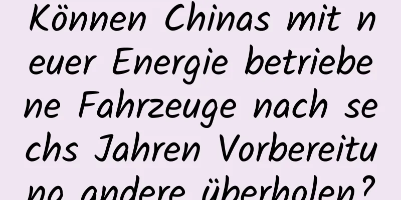 Können Chinas mit neuer Energie betriebene Fahrzeuge nach sechs Jahren Vorbereitung andere überholen?