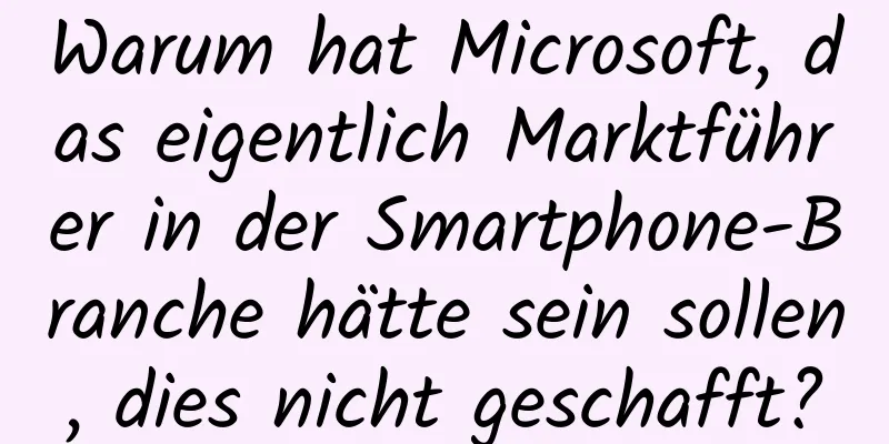 Warum hat Microsoft, das eigentlich Marktführer in der Smartphone-Branche hätte sein sollen, dies nicht geschafft?