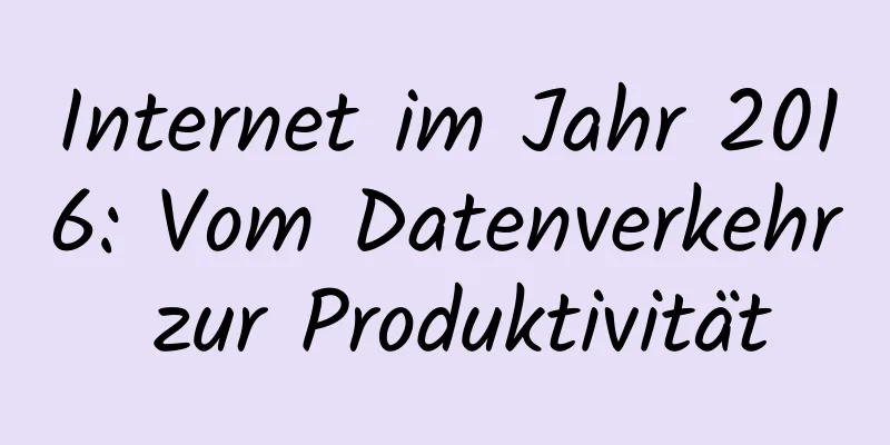 Internet im Jahr 2016: Vom Datenverkehr zur Produktivität