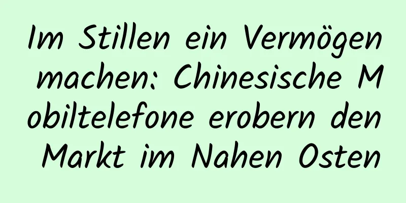 Im Stillen ein Vermögen machen: Chinesische Mobiltelefone erobern den Markt im Nahen Osten