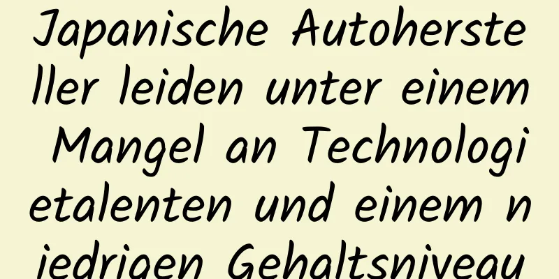 Japanische Autohersteller leiden unter einem Mangel an Technologietalenten und einem niedrigen Gehaltsniveau