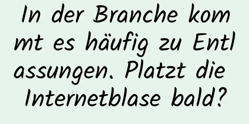 In der Branche kommt es häufig zu Entlassungen. Platzt die Internetblase bald?