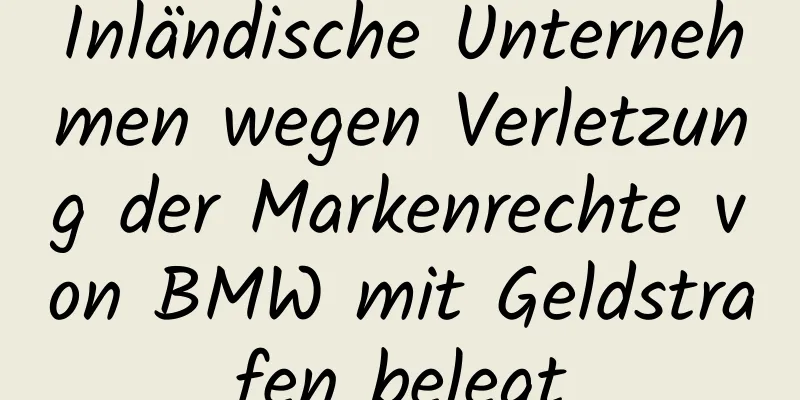 Inländische Unternehmen wegen Verletzung der Markenrechte von BMW mit Geldstrafen belegt