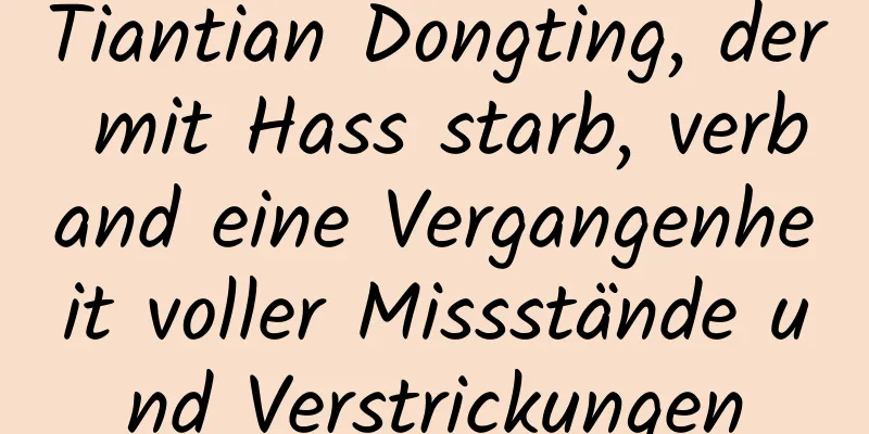 Tiantian Dongting, der mit Hass starb, verband eine Vergangenheit voller Missstände und Verstrickungen