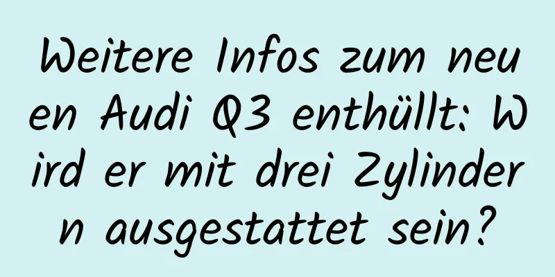 Weitere Infos zum neuen Audi Q3 enthüllt: Wird er mit drei Zylindern ausgestattet sein?