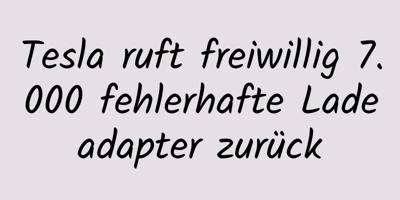 Tesla ruft freiwillig 7.000 fehlerhafte Ladeadapter zurück