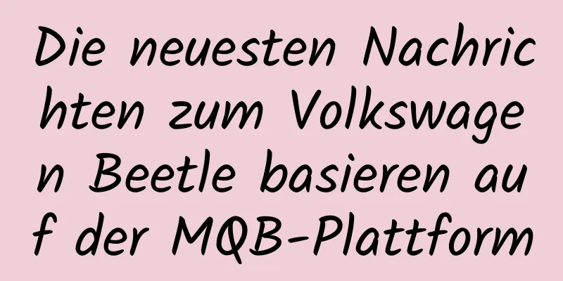 Die neuesten Nachrichten zum Volkswagen Beetle basieren auf der MQB-Plattform