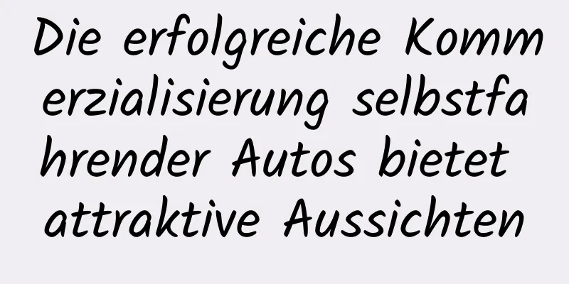 Die erfolgreiche Kommerzialisierung selbstfahrender Autos bietet attraktive Aussichten