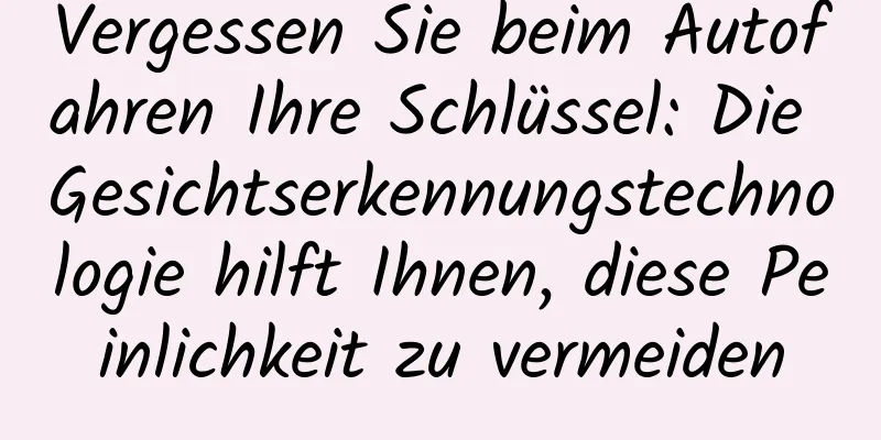 Vergessen Sie beim Autofahren Ihre Schlüssel: Die Gesichtserkennungstechnologie hilft Ihnen, diese Peinlichkeit zu vermeiden